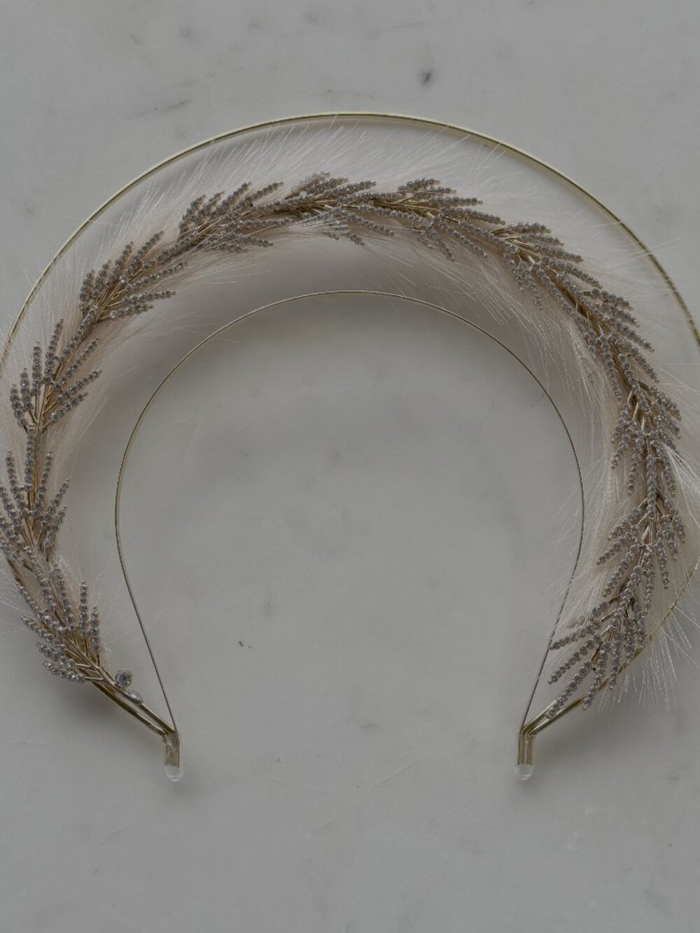 Bridal Halo Headpiece Modern Vietnamese Khan Dong